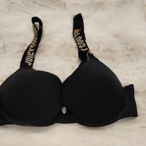 Juicy Couture Black and Gold Bra with Molded Cups 38C